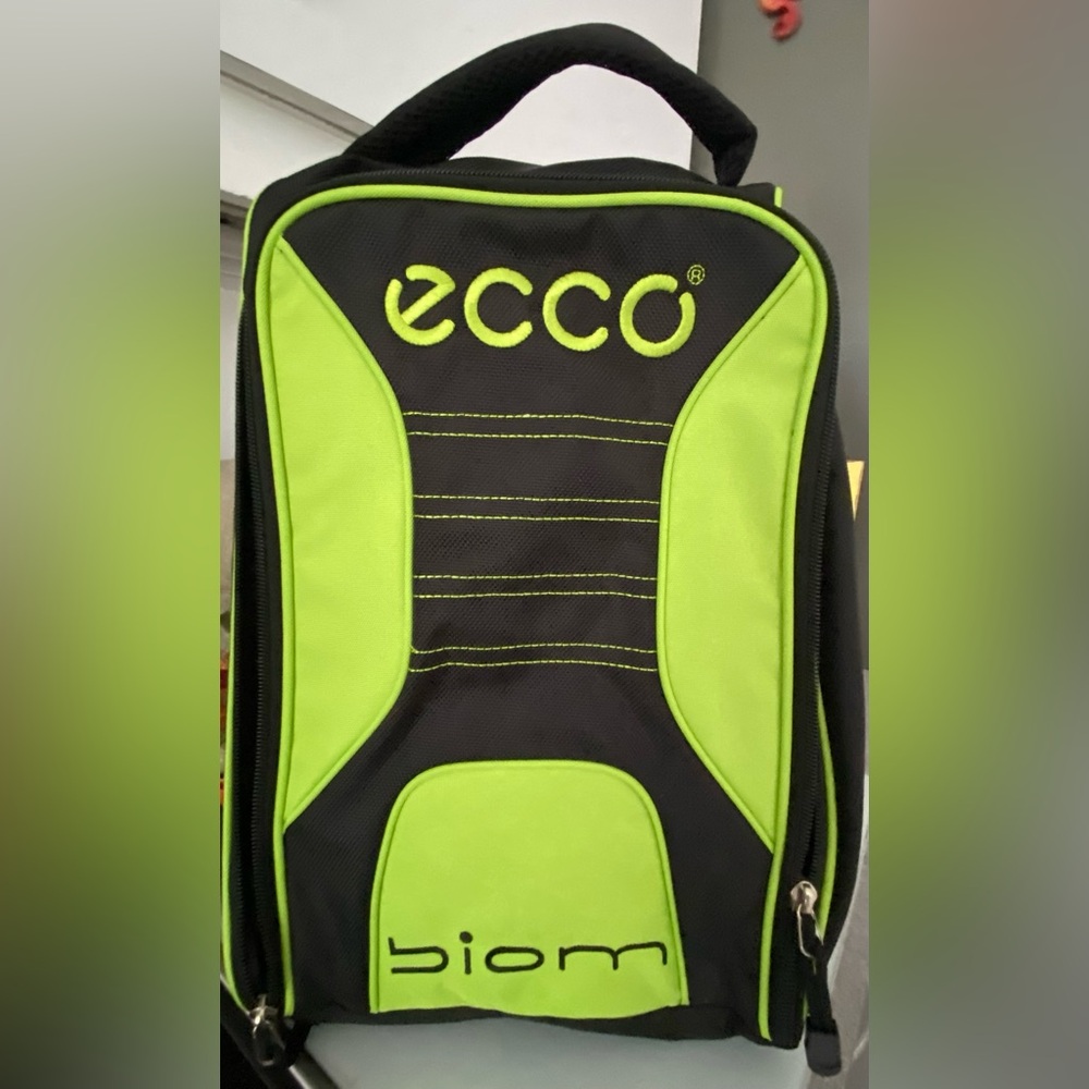 ECCO…BIOM BLACK AND GREEN SHOE BAG